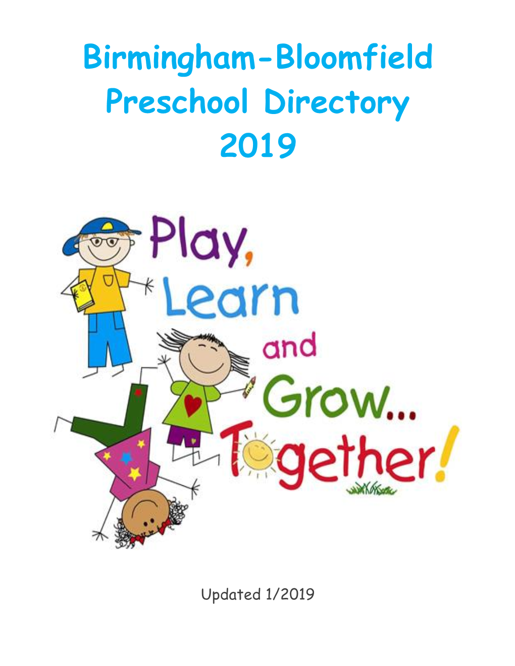 Birmingham-Bloomfield Preschool Directory 2019