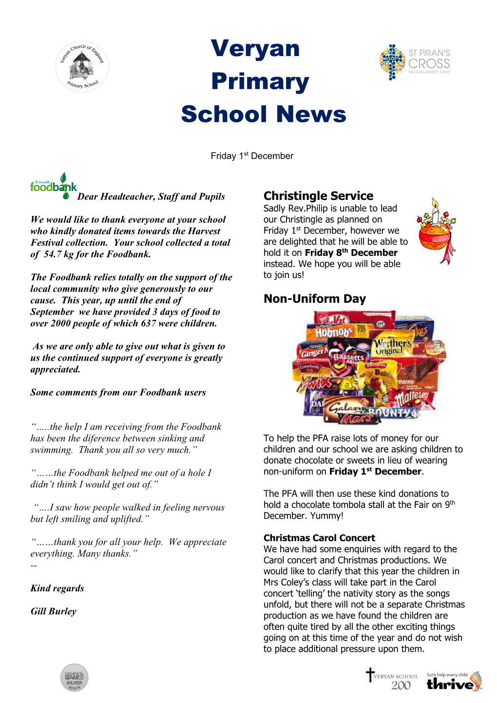 Veryan Primary School News