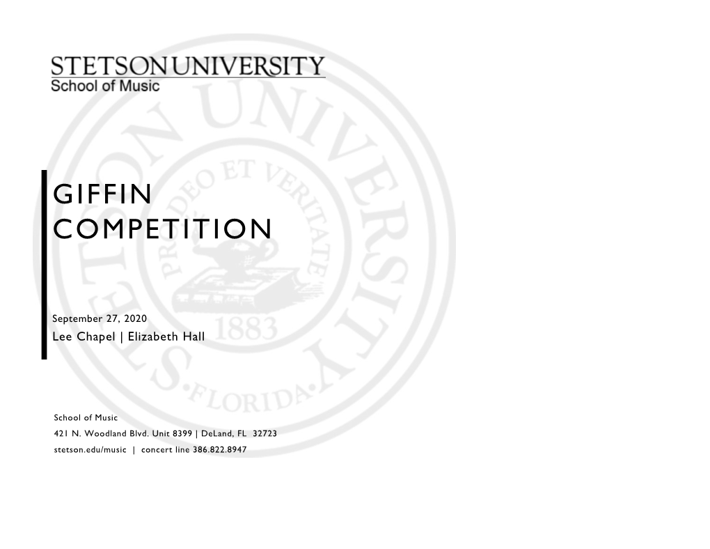 Giffin Competition Program