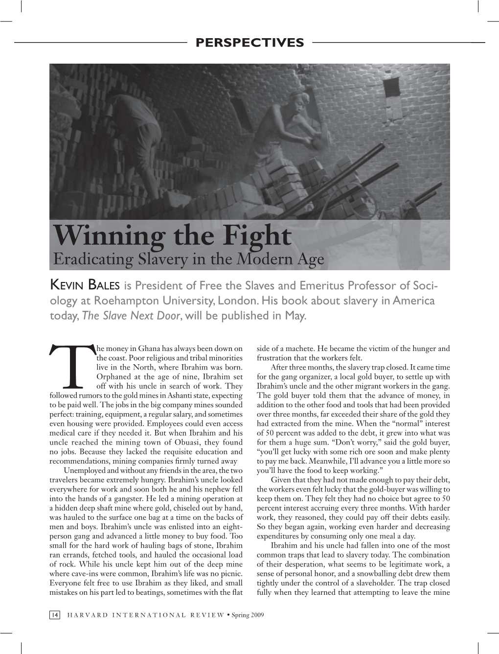 Winning the Fight Eradicating Slavery in the Modern Age
