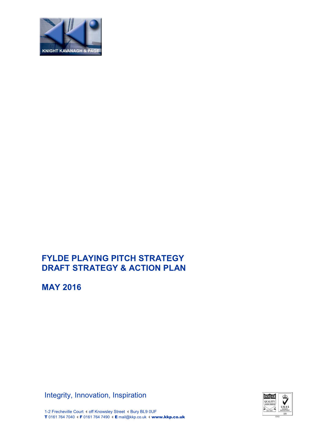 Playing Pitch Strategy and Action Plan