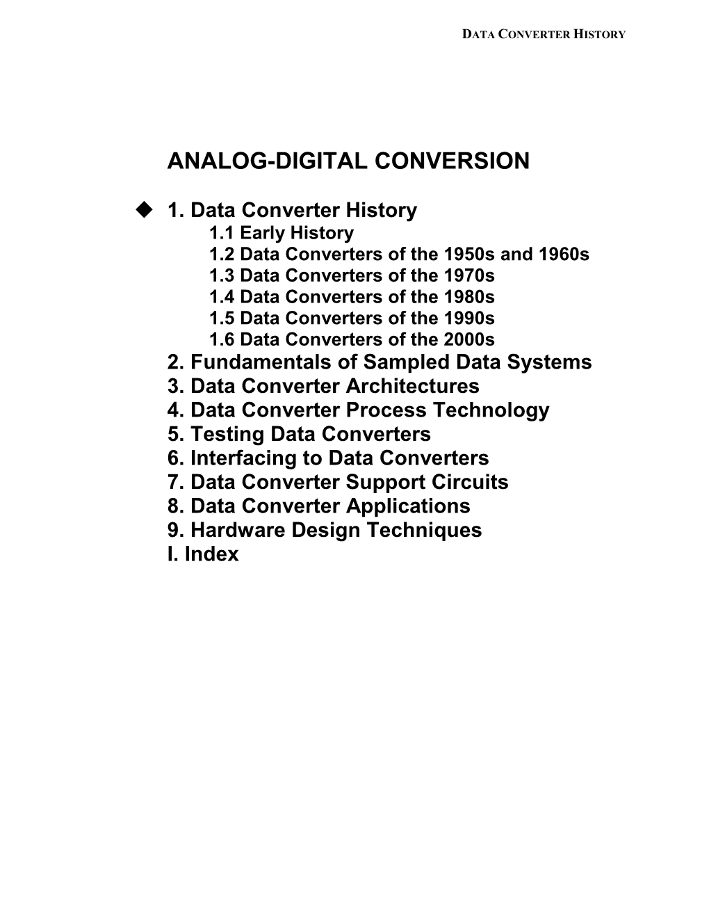 Data Converter History