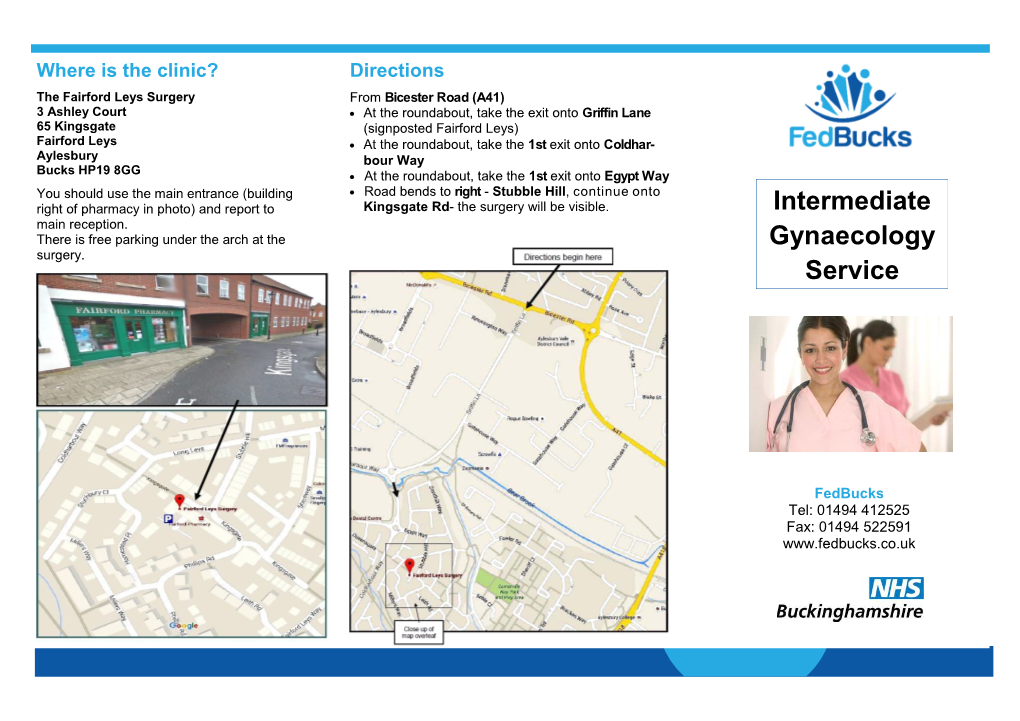 Aylesbury Clinic – Intermediate Gynaecology Leaflet