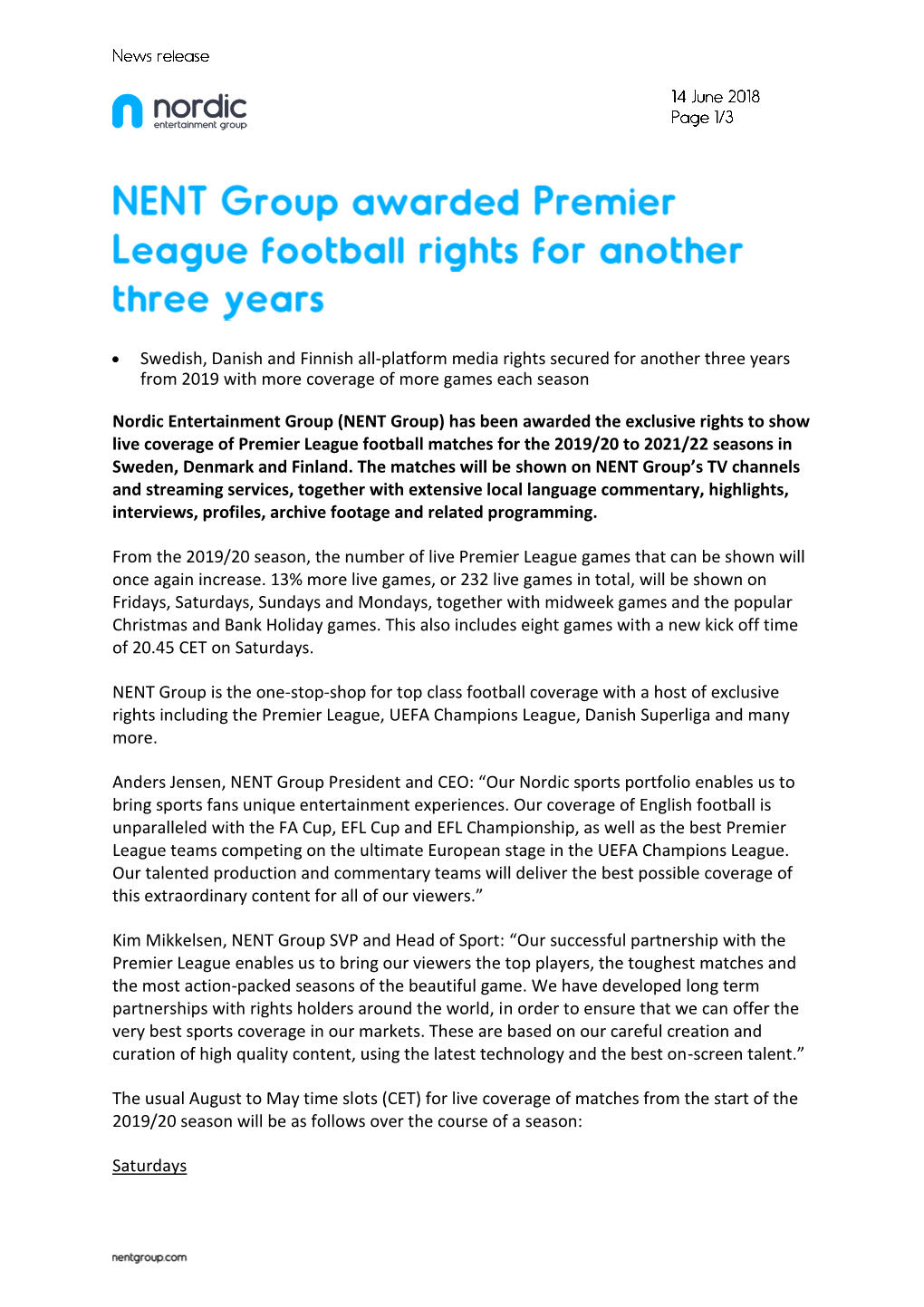 Premier League Rights Extended