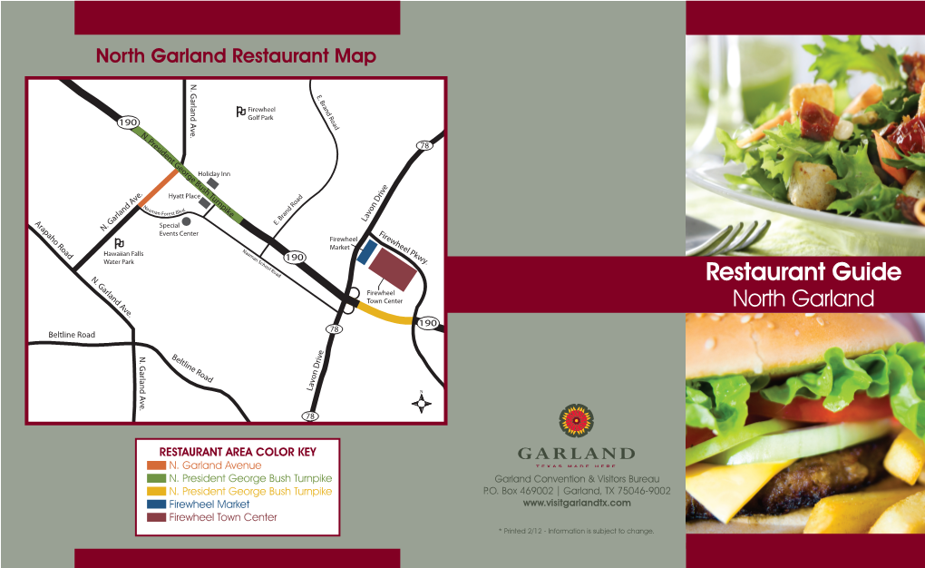 North Garland Restaurant Map N