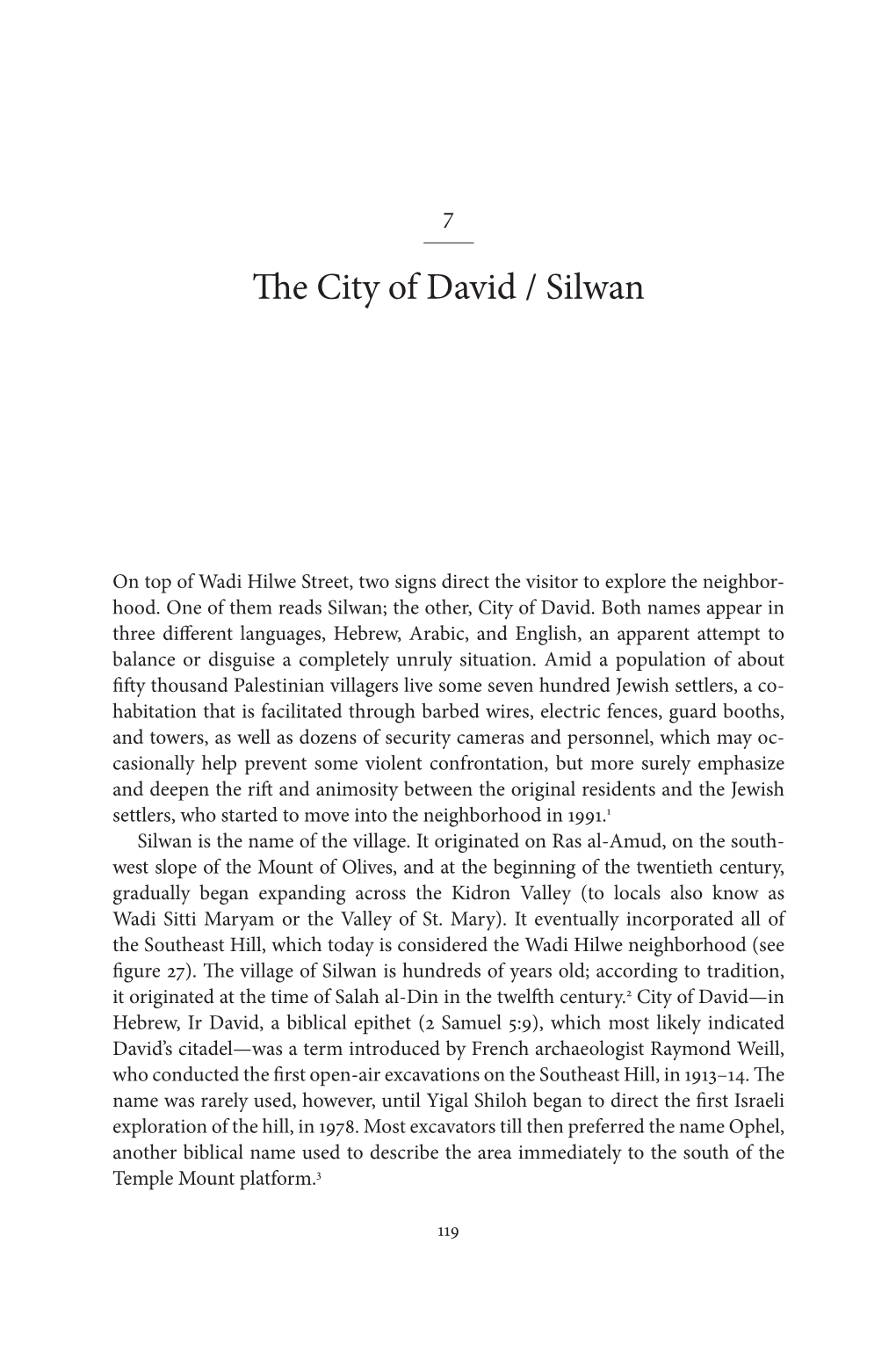 The City of David / Silwan