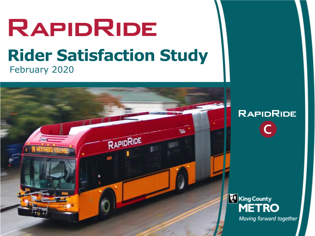 Rapidride C Line Customer Satisfaction Report