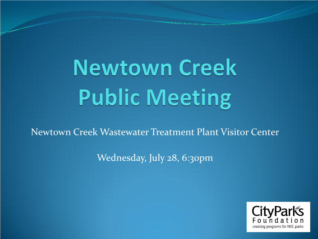 Newtown Creek Public Meeting
