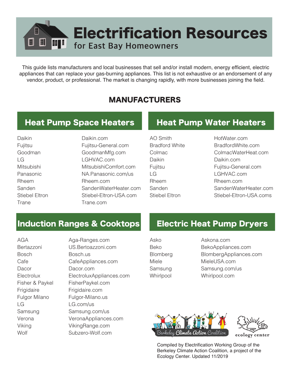 Electrification Resources for East Bay Homeowners