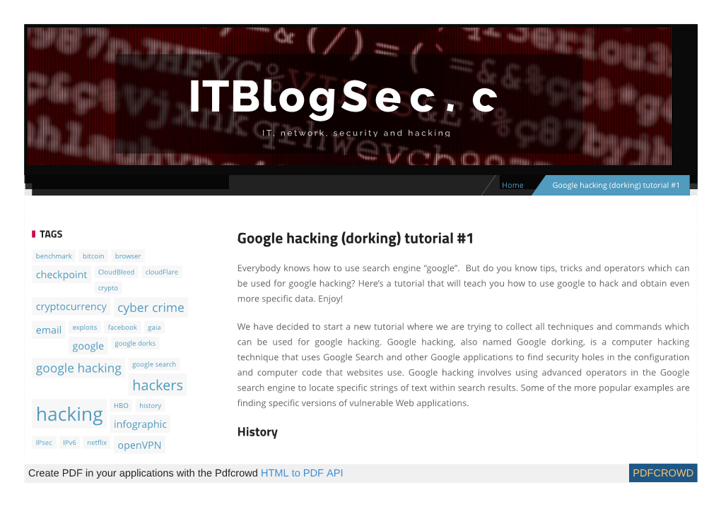 Google Hacking (Dorking) Tutorial #1
