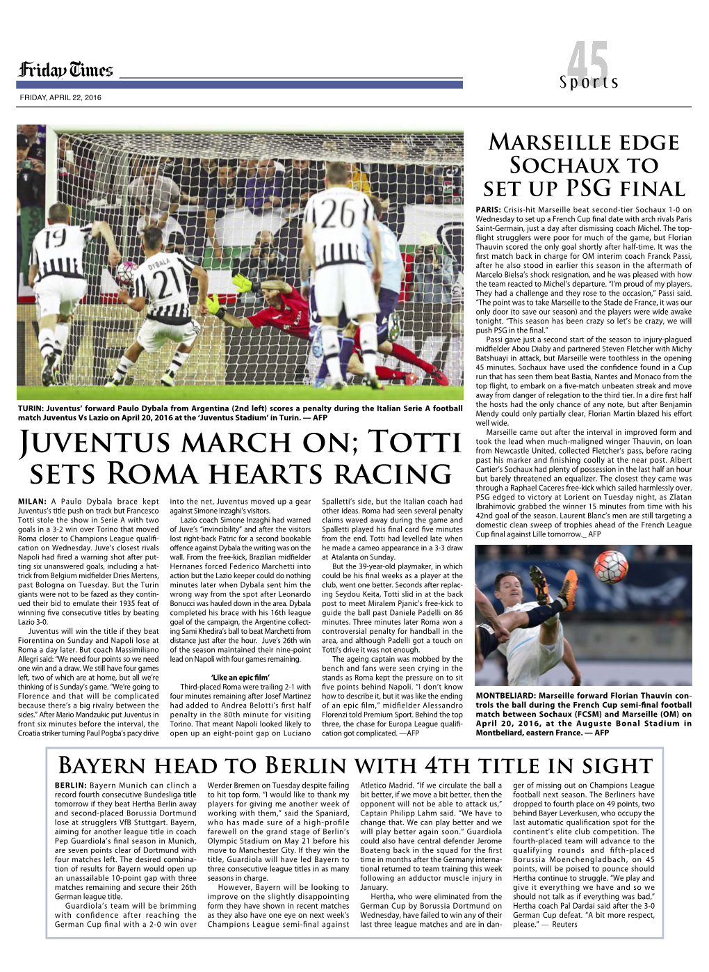 Juventus March On; Totti Sets Roma Hearts Racing