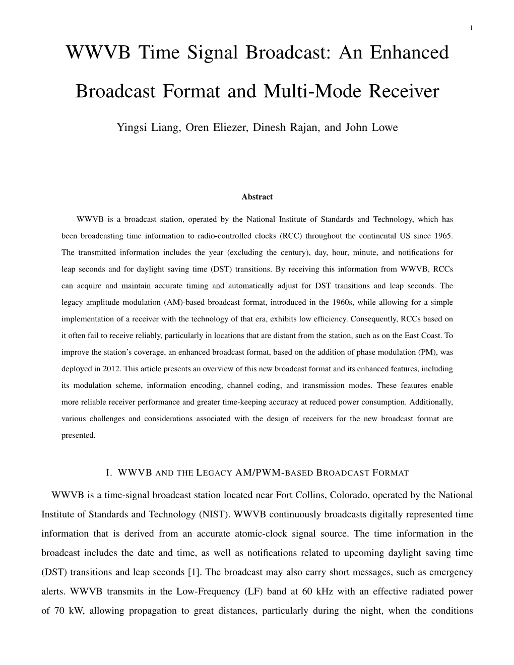 An Enhanced Broadcast Format and Multi-Mode Receiver