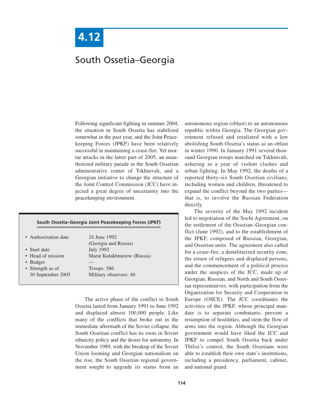 South Ossetia and Georgia Mission Notes