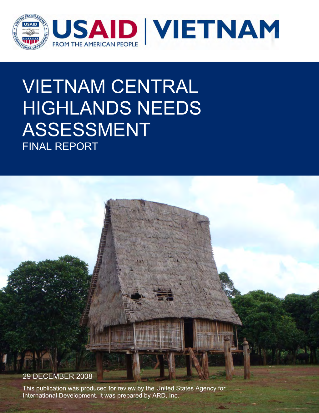 Vietnam Central Highlands Needs Assessment Final Report