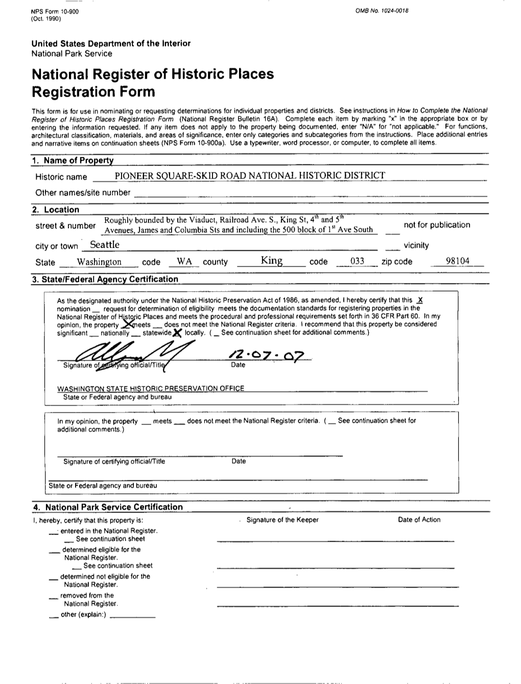 National Register of Historic Places Registration Form