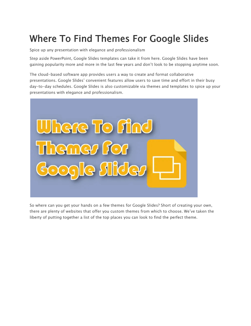 Where to Find Themes for Google Slides Spice up Any Presentation with Elegance and Professionalism