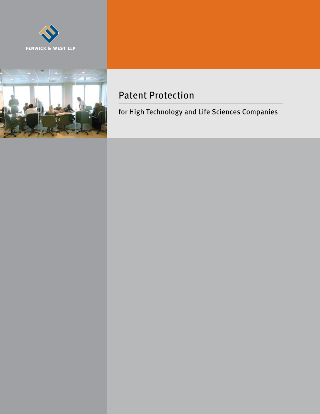 Patent Protection for High Technology and Life Sciences Companies About the Firm
