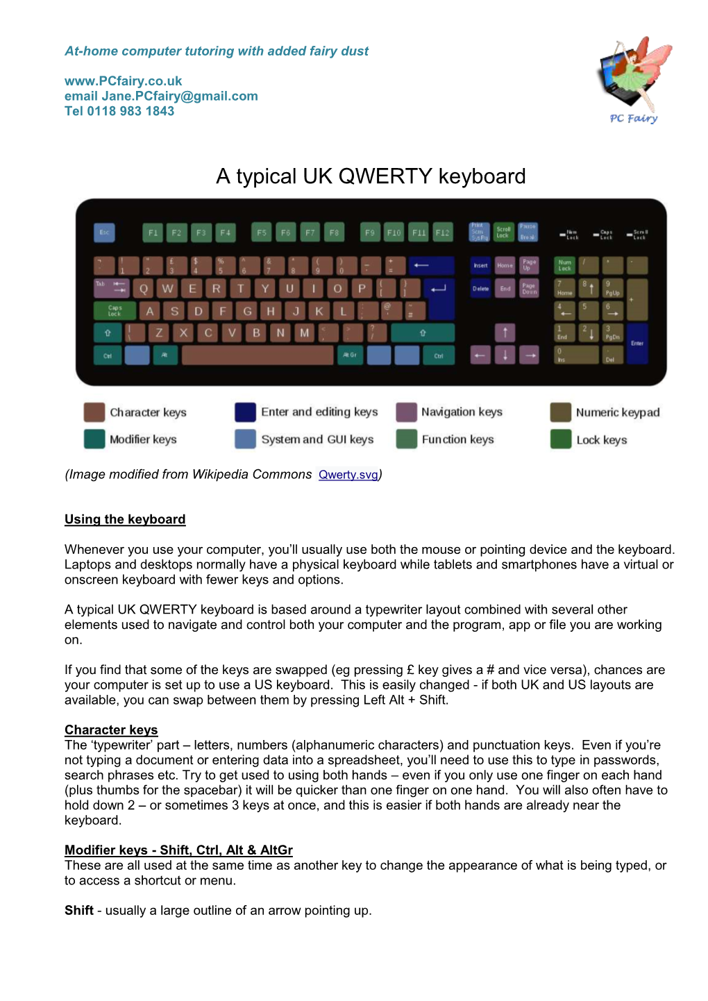 A Typical UK QWERTY Keyboard