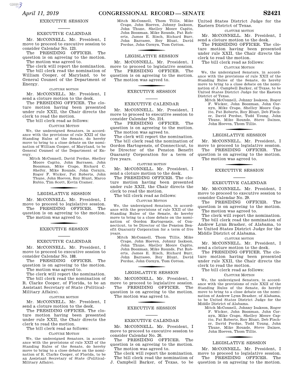 Congressional Record—Senate S2421