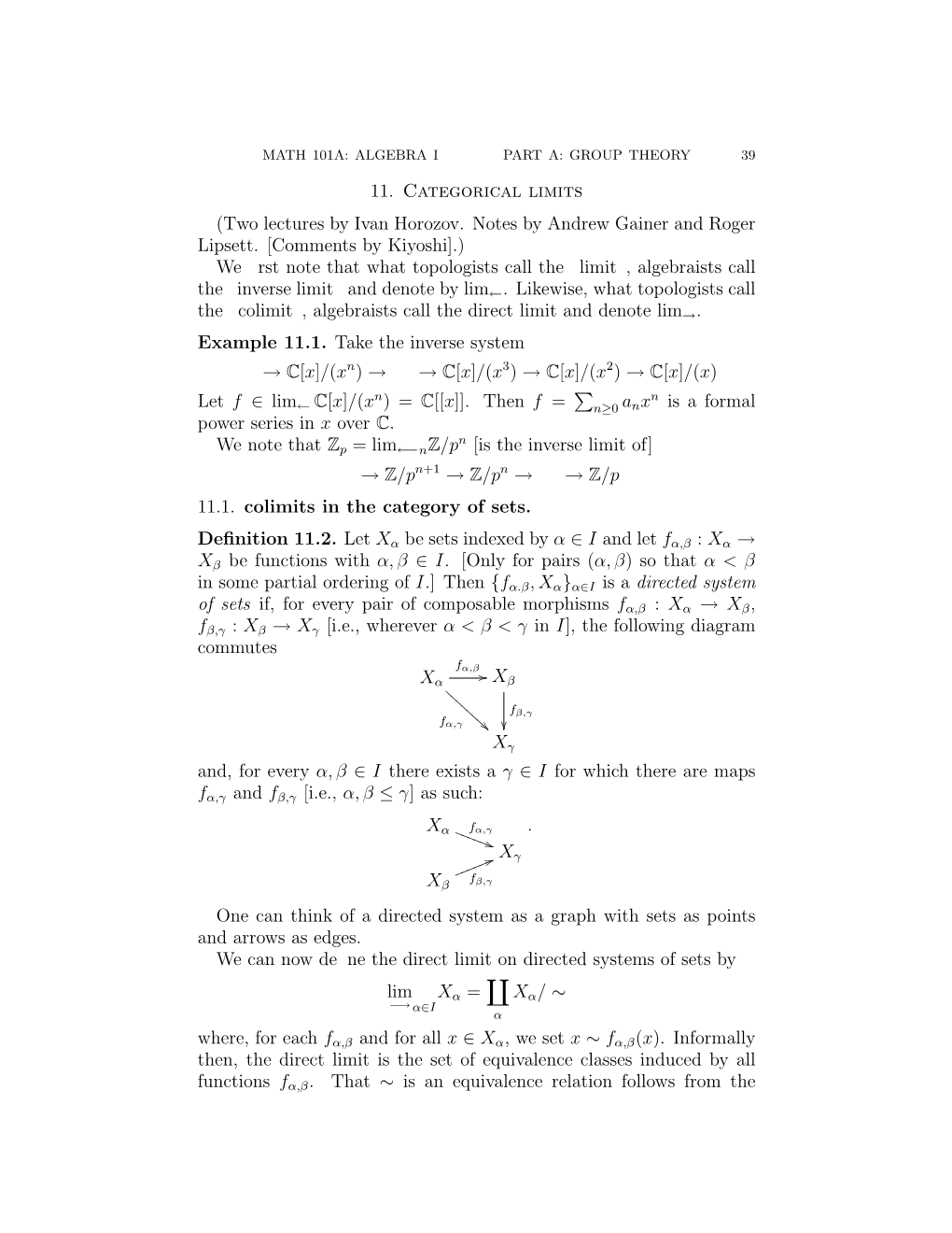 Colimits of Groups