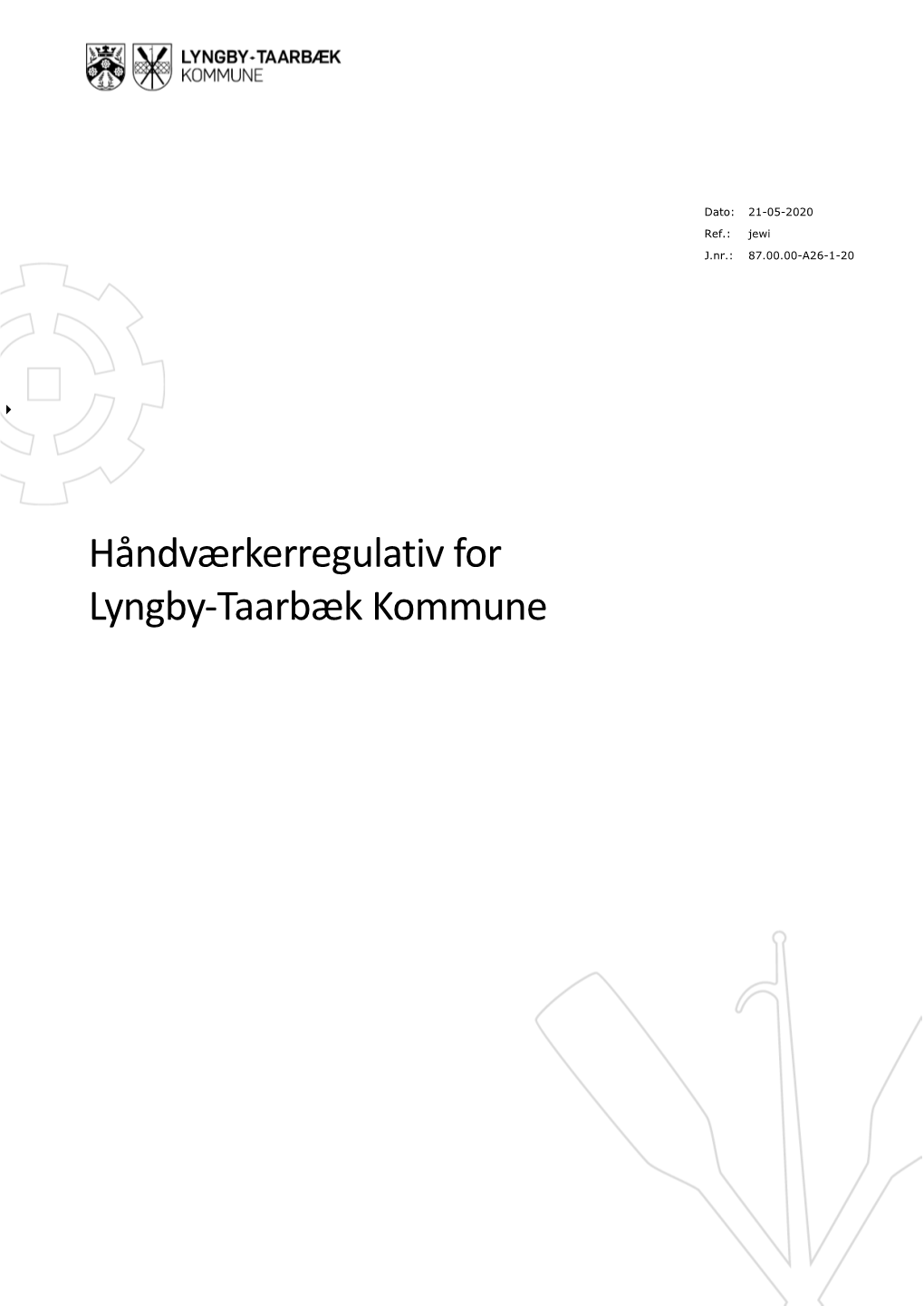 Håndværkerregulativ for Lyngby-Taarbæk Kommune