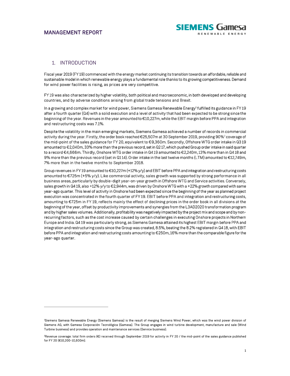 Individual Management Report of Siemens