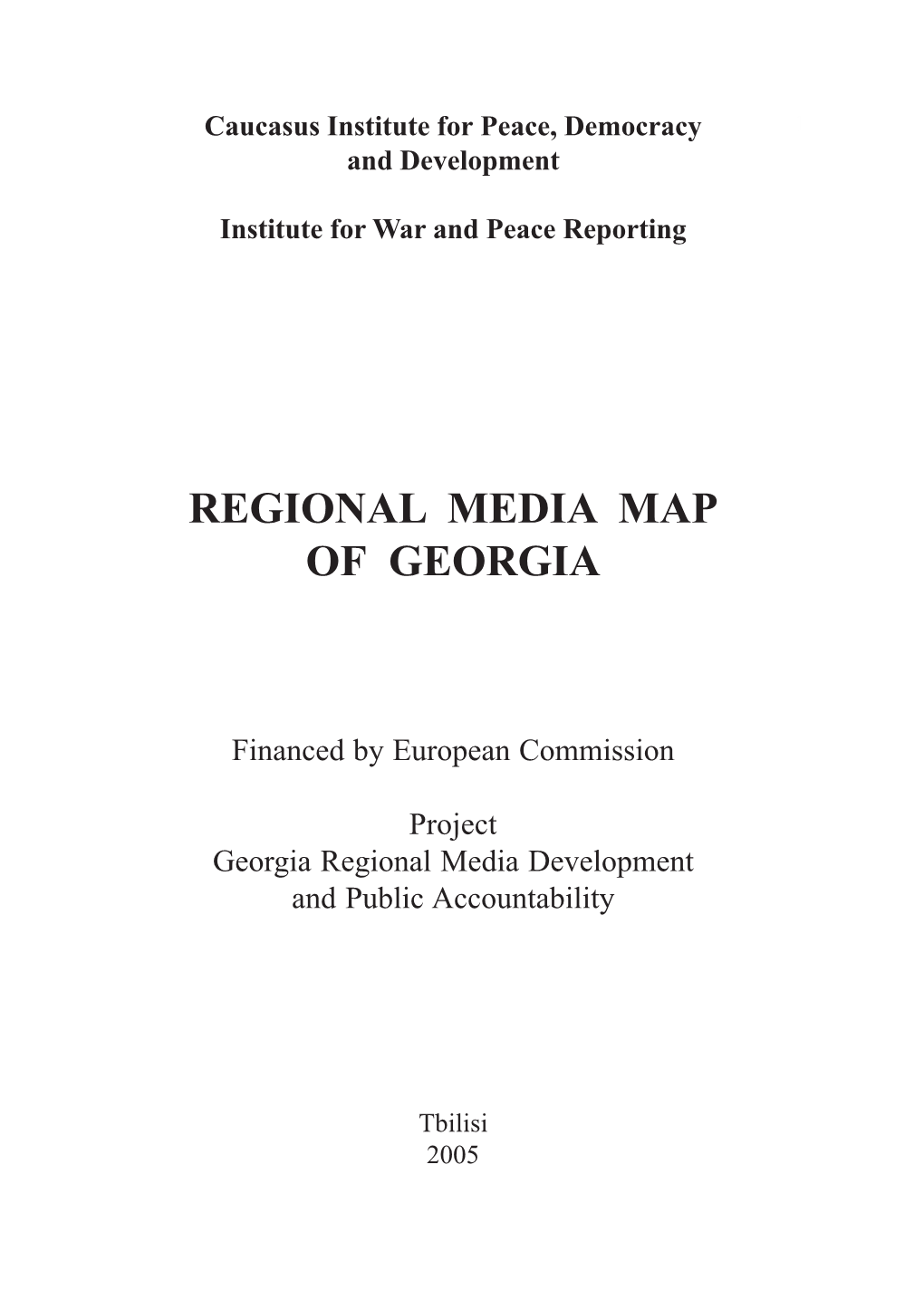 Regional Media Map of Georgia