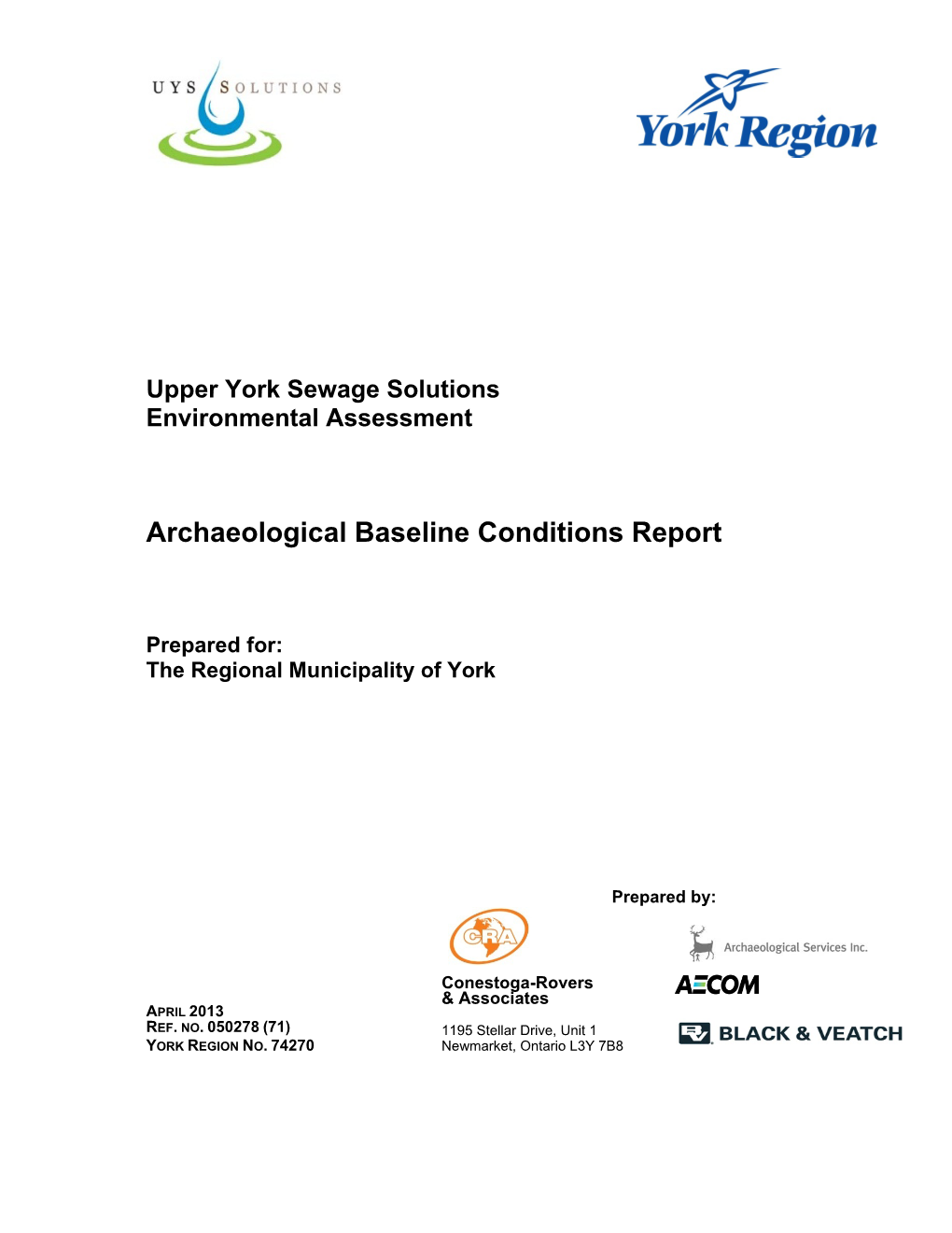 Archaeological Baseline Conditions Report