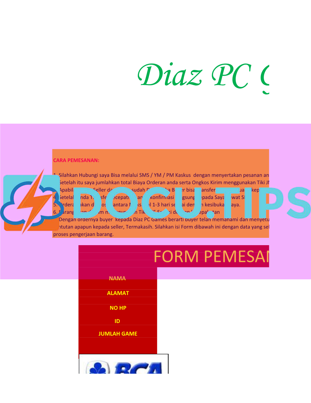 Diaz Game PC