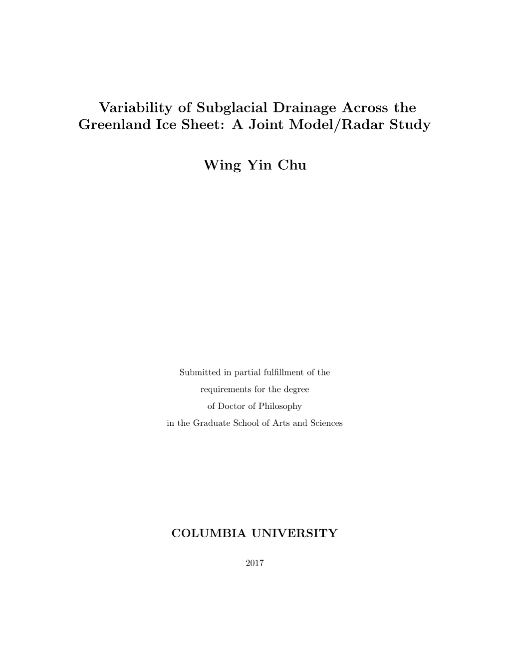 Variability of Subglacial Drainage Across the Greenland Ice Sheet: a Joint Model/Radar Study