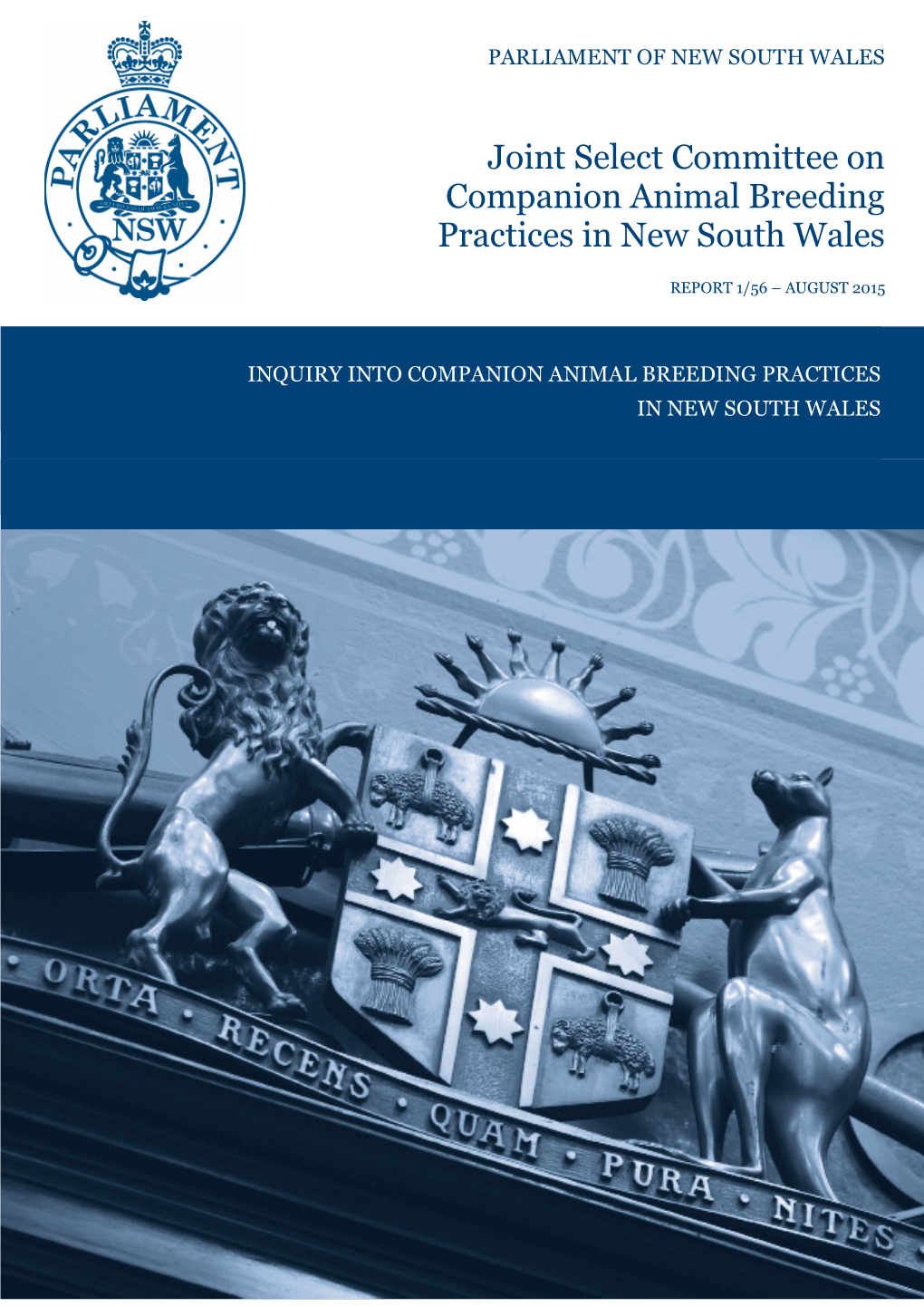 Joint Select Committee on Companion Animal Breeding Practices in New South Wales