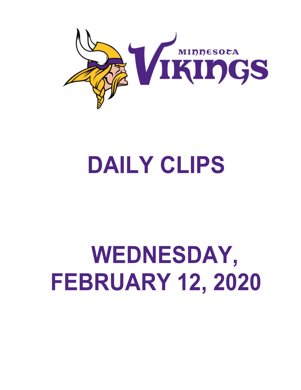 Daily Clips Wednesday, February 12, 2020