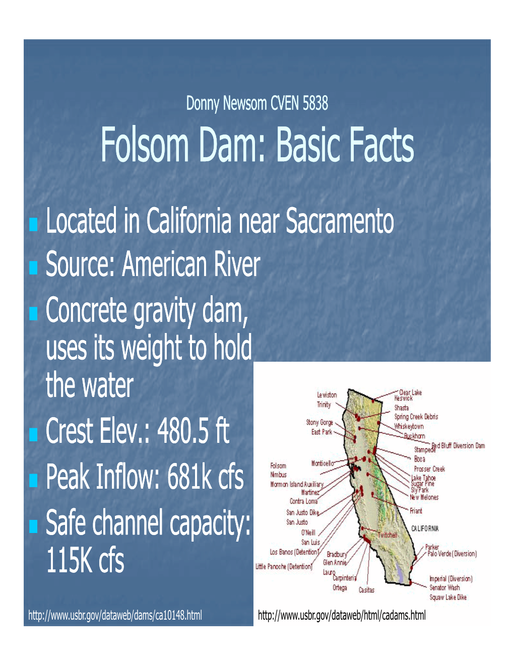 Folsom Dam: Basic Facts