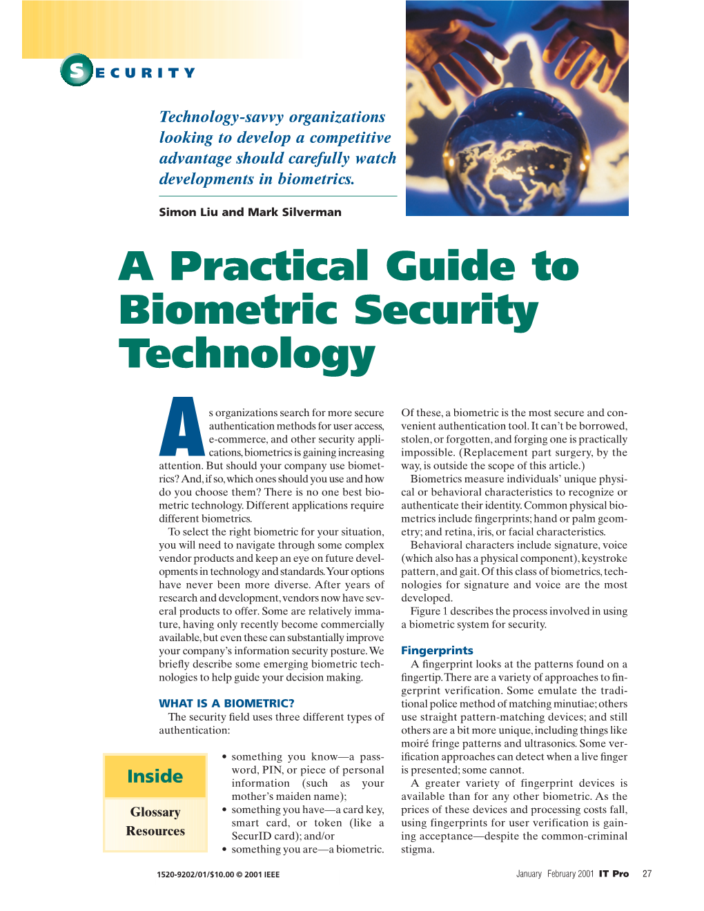 A Practical Guide to Biometric Security Technology