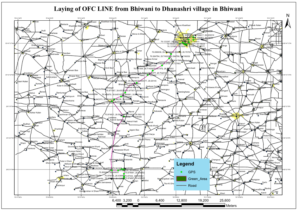Laying of OFC LINE from Bhiwani to Dhanashri Village in Bhiwani