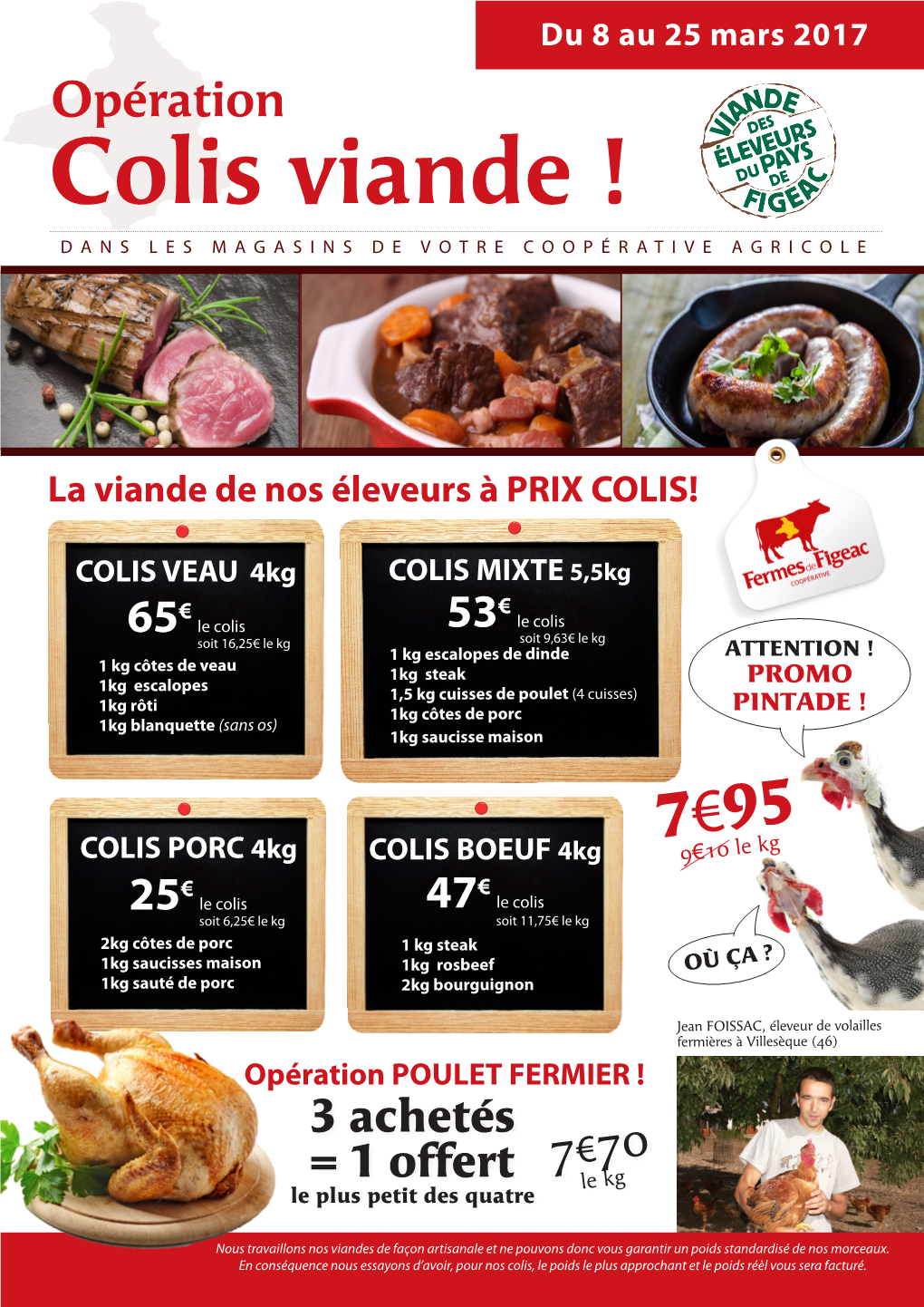 Colis Viande ! DANS LES MAGASINS DE VOTRE COOPÉRATIVE AGRICOLE