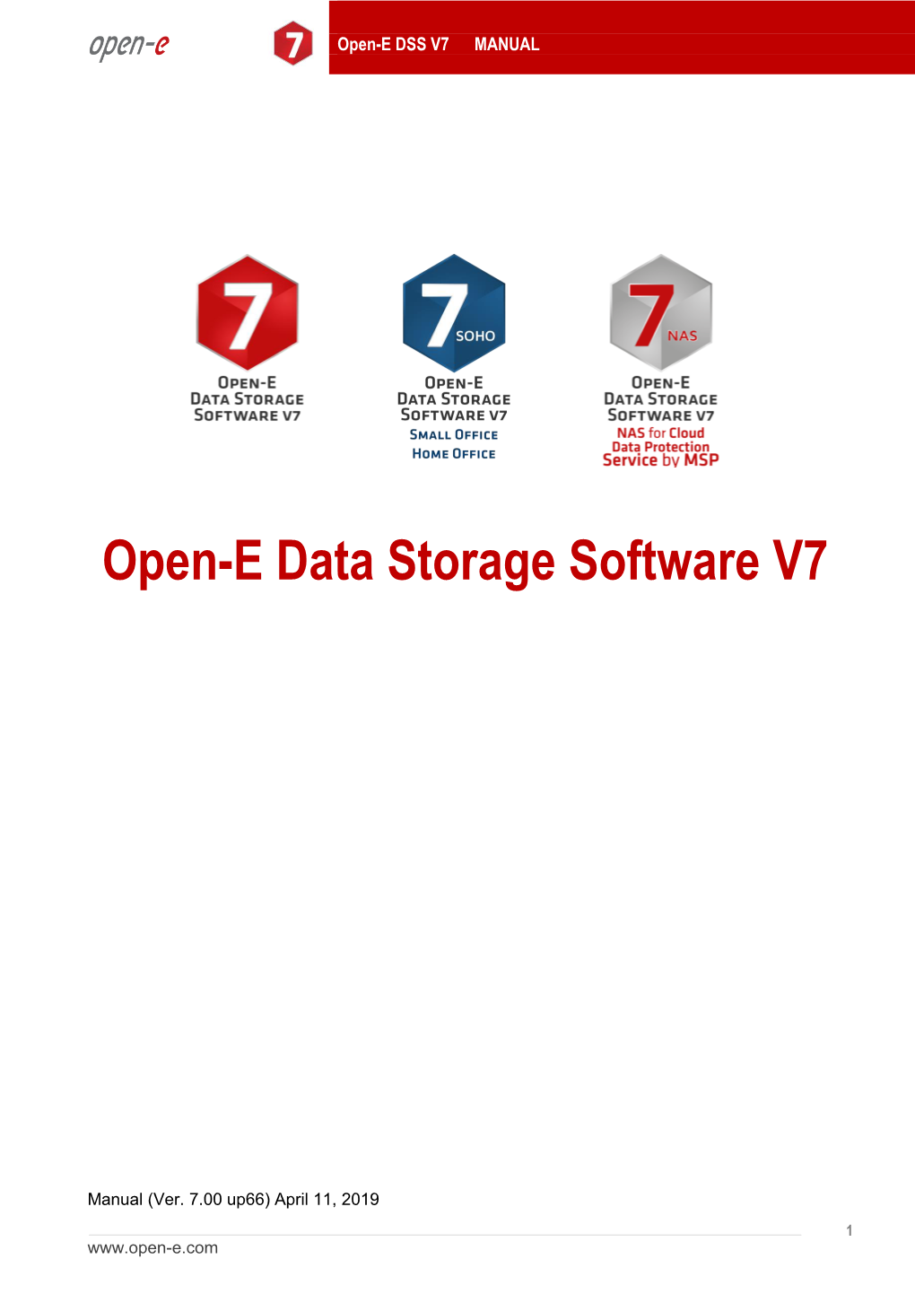 Manual: Open-E Data Storage Software V7