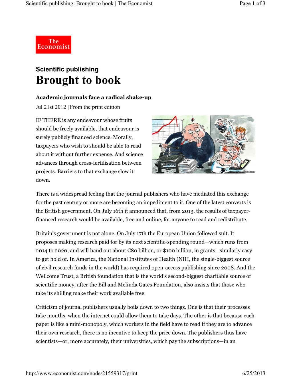 Brought to Book | the Economist Page 1 of 3