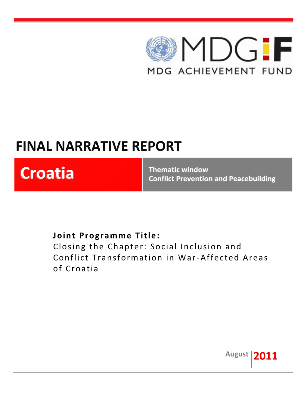 Final Narrative Report