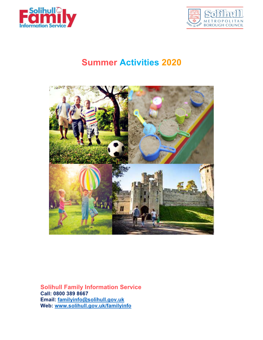 Summer Activities 2020