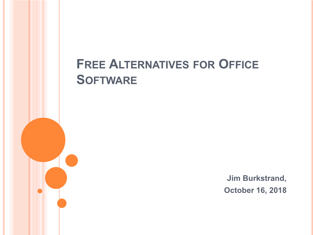 Free Alternatives for Office Software