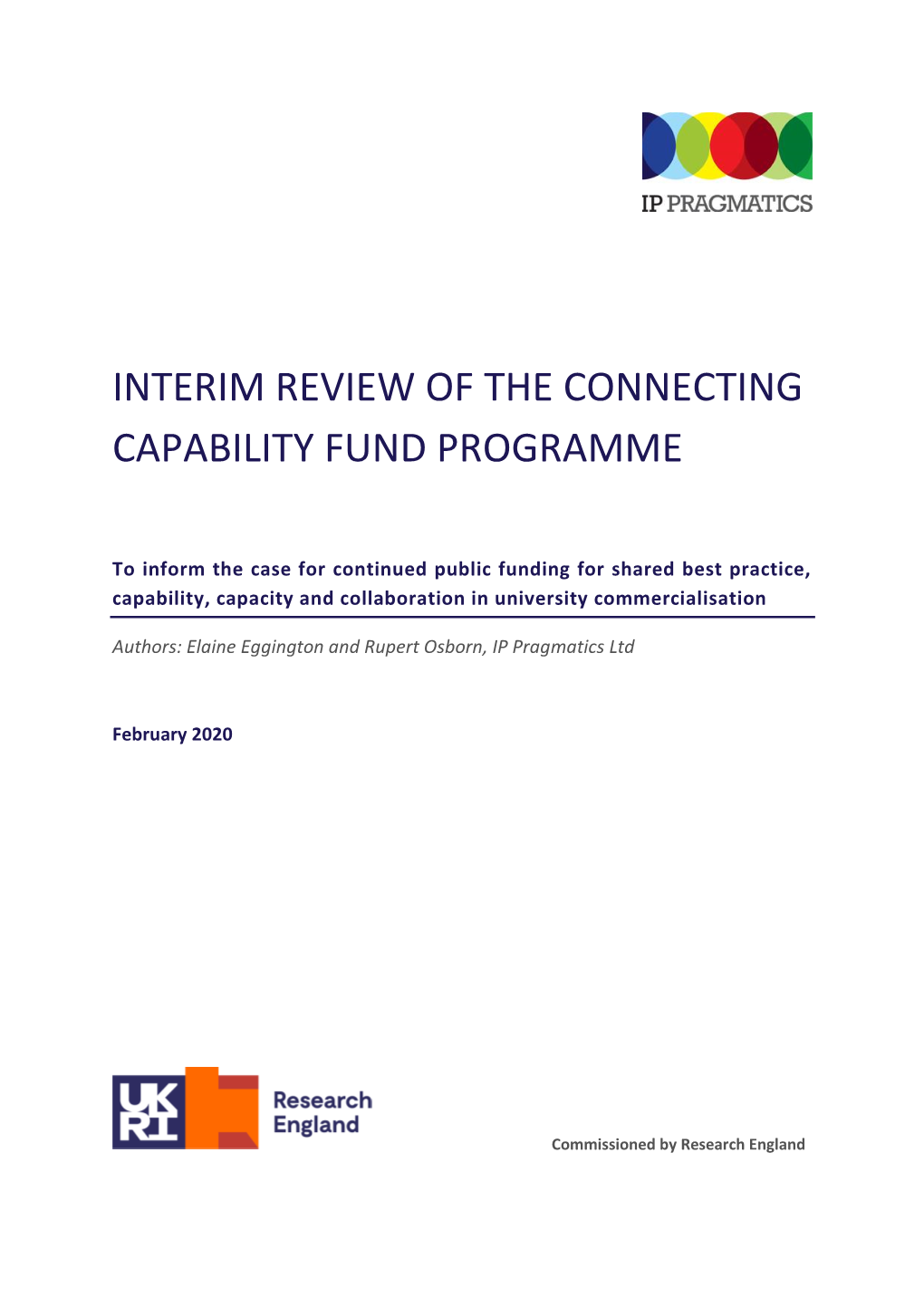 Interim Review of the Connecting Capability Fund Programme