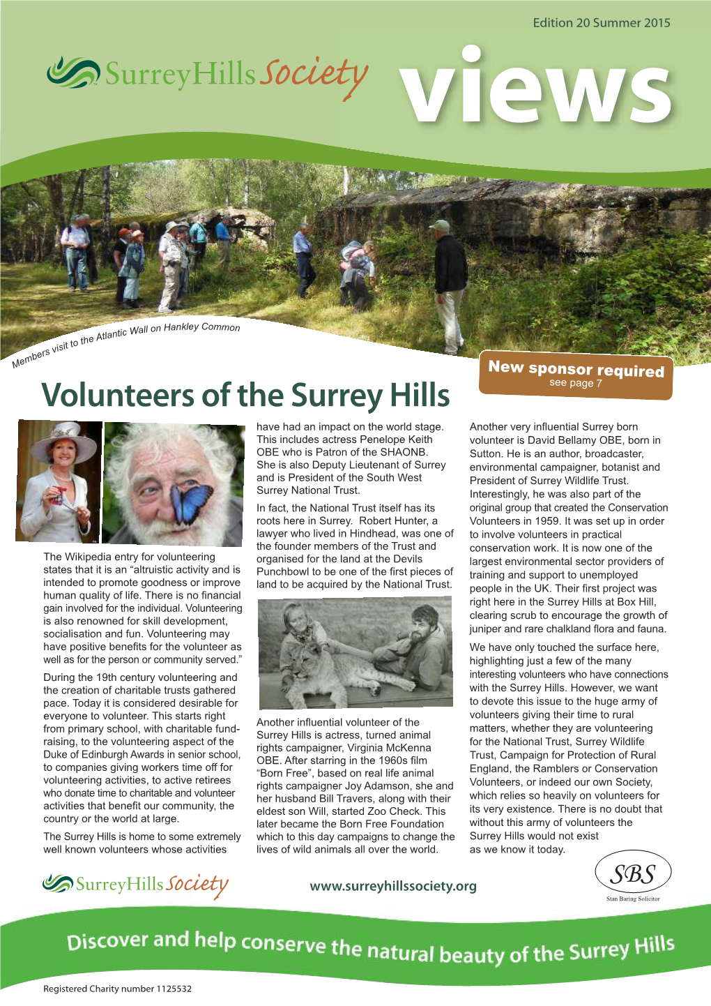 Volunteers of the Surrey Hills See Page 7 Have Had an Impact on the World Stage