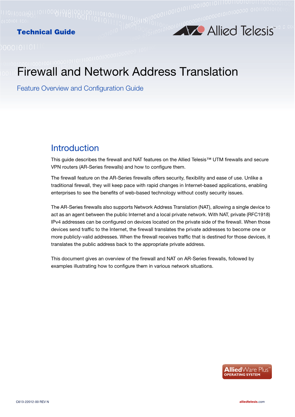 Firewall and Network Address Translation Feature Overview And