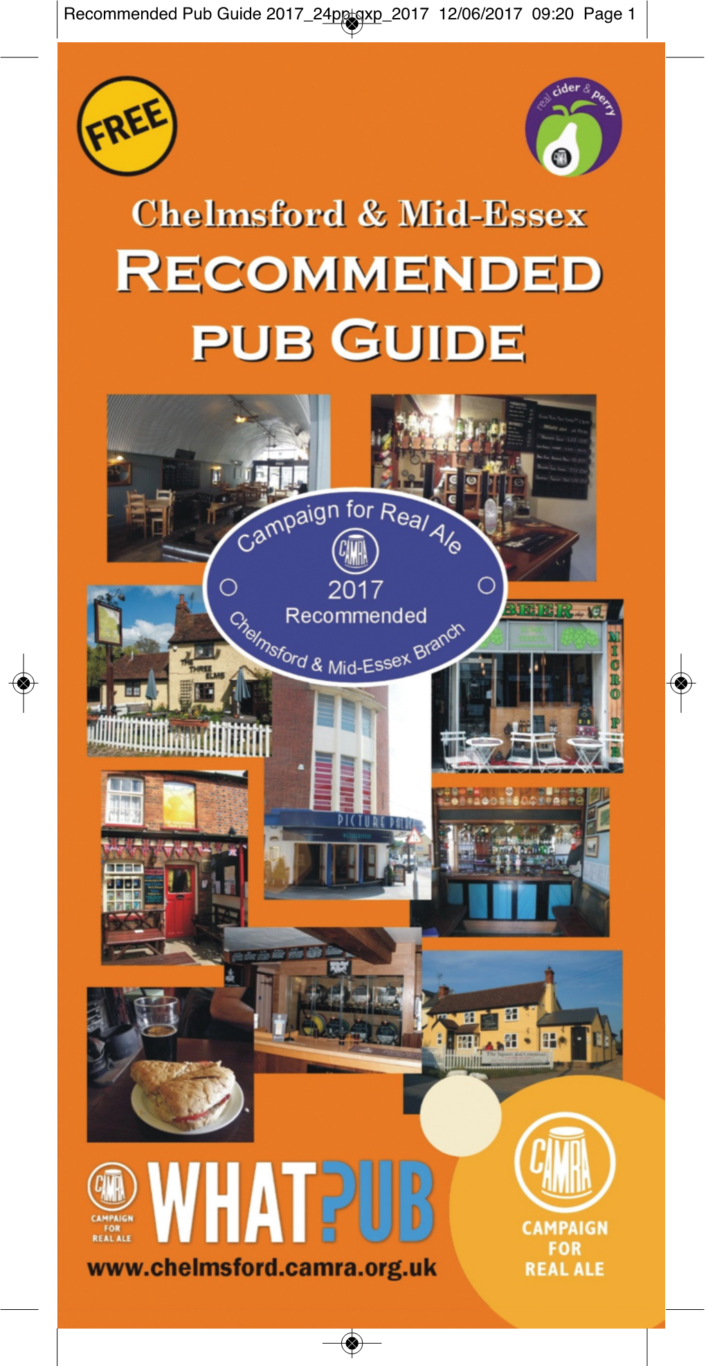 Recommended Pub Guide 2017 24Pp.Qxp 2017 12/06/2017 09:20 Page 1 Recommended Pub Guide 2017 24Pp.Qxp 2017 12/06/2017 09:20 Page 2