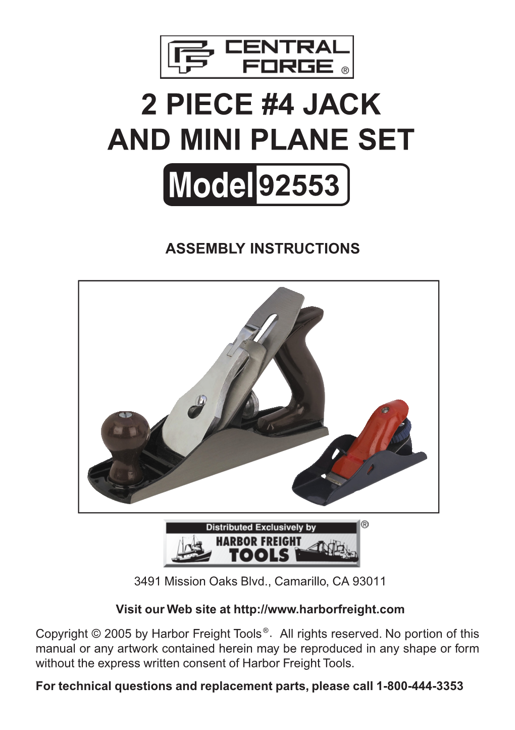 92553 2 Piece #4 Jack and Mini Plane