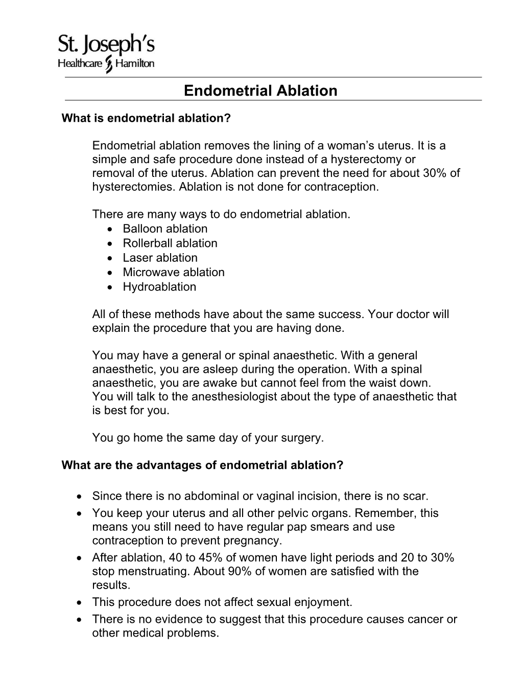 Why Endometrial Ablation