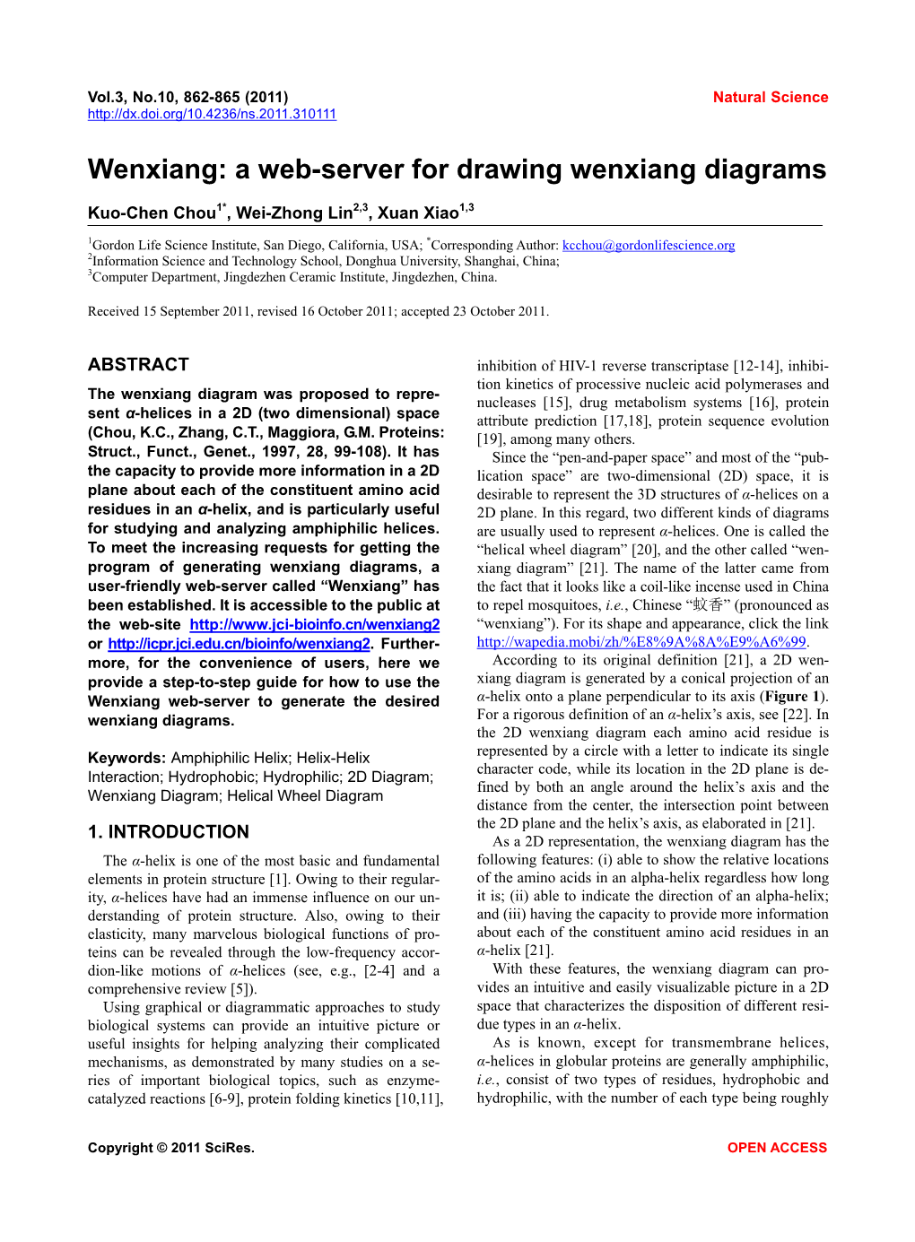 Wenxiang: a Web-Server for Drawing Wenxiang Diagrams