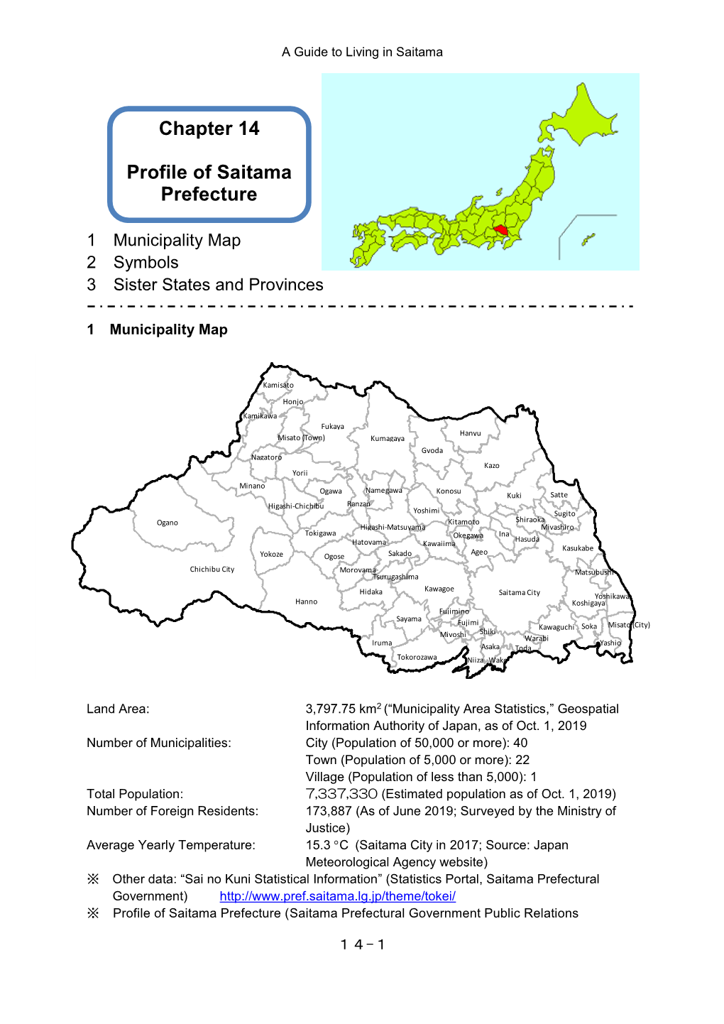 Chapter 14 Profile of Saitama Prefecture