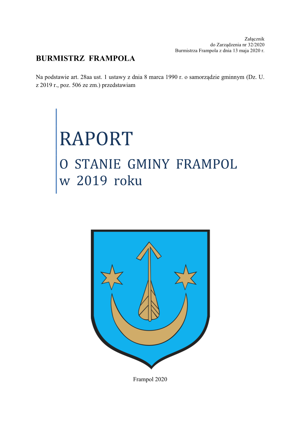 Raport O Stanie Gminy W 2019 Roku